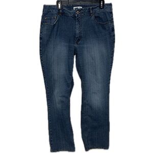 Coldwater Creek 14 Vintage Mid Rise Blue Jean Washed Out Flare Denim